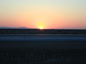 sunrise at Mojave Airport