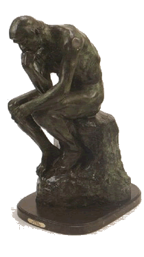 replica of Rodin, The Thinker